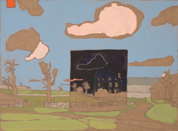 Chalinargues - 30x40 - tempera